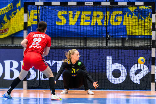 Goalkeeper Evelina Eriksson of Sweden