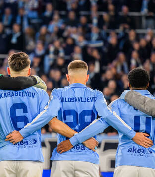 Malmö FFs Yanis Karabelyov, Jovan Milosavljevic och