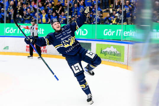 HV71s Hugo Pettersson jublar