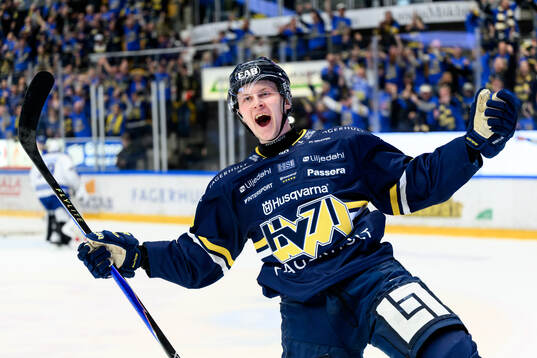 HV71s Hugo Pettersson jublar