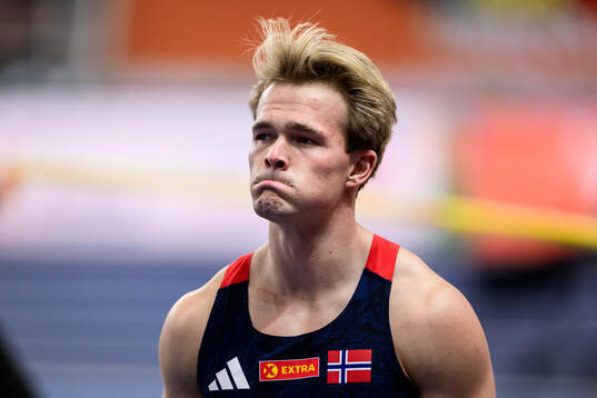 Sondre Guttormsen of Norway looks dejected competing in