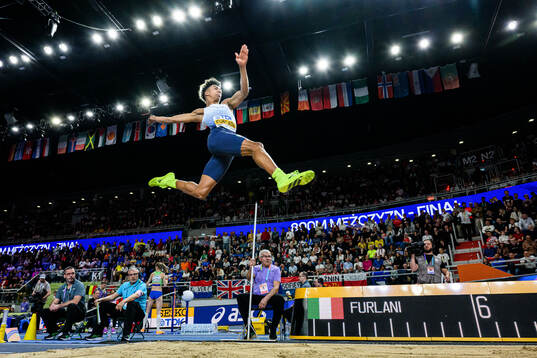 Mattia Furlani of Italy
