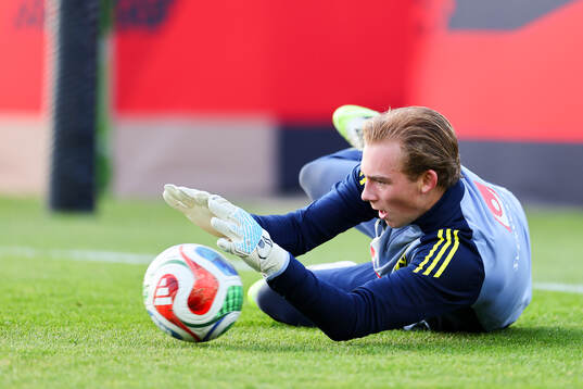 Goalkeeper Elton Fischerström of Sweden