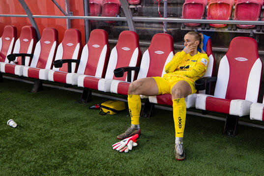 Goalkeeper Selma Panengstuen of Brann looks dejected