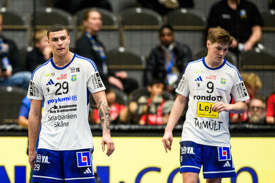 Ystad IFs Liam Hultberg och Linus Fernebrand deppar