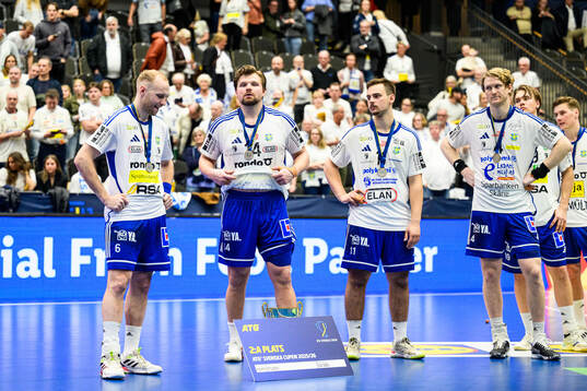 Ystad IFs Jakob Nygren, Jonatan Wilthorn, Lowe Nilsson och