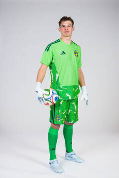 Goalkeeper Melker Ellborg of the Swedish national football