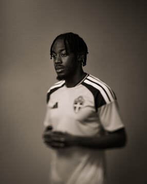 Anthony Elanga of the Swedish national football team poses
