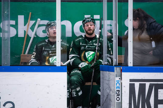 Färjestads Lucas Forsell och Axel Bergkvist i
