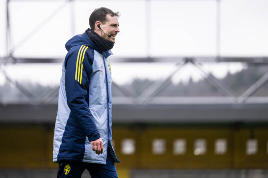 Head coach Daniel Bäckström of the Swedish under-21