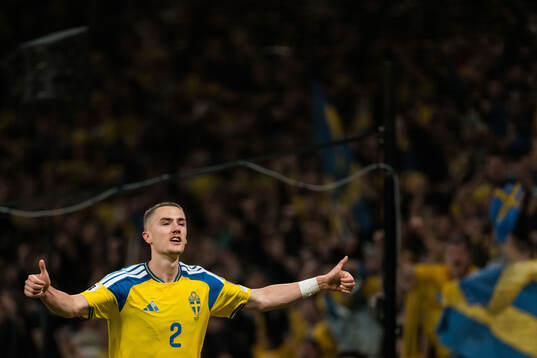 Gustaf Lagerbielke of Sweden celebrates