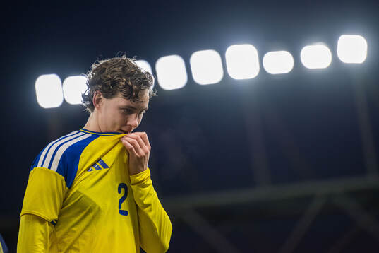 Hampus Skoglund of Sweden looks dejected