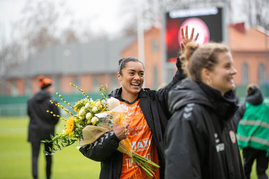 Kristianstads Linda Lif Boama jublar