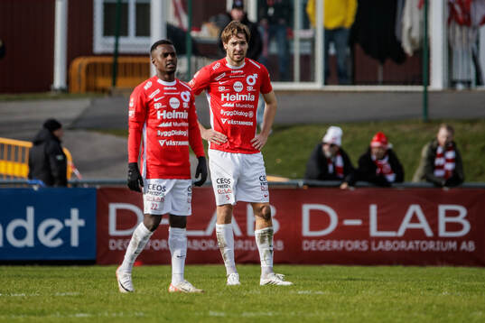 Degerfors Nahom Netabay och Juhani Pikkarainen deppar