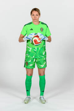 Goalkeeper Jennifer Falk of the Swedish women's national