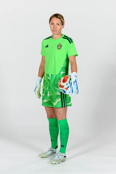 Goalkeeper Jennifer Falk of the Swedish women's national