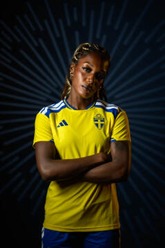 Evelyn Ijeh of the Swedish women's national football team