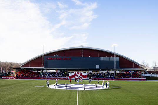 Sandvikens IFs supportar med tifo