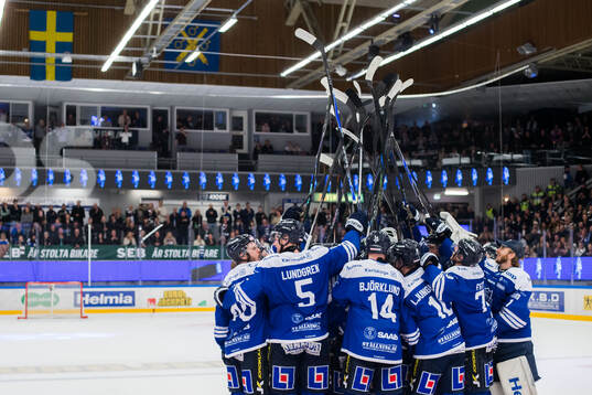 Karlskogas spelare jublar