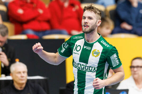 Hammarbys Oliver Wigmark jublar