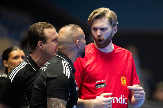 Domare Emrik Svensson, tränare Daniel Engdahl och tränare