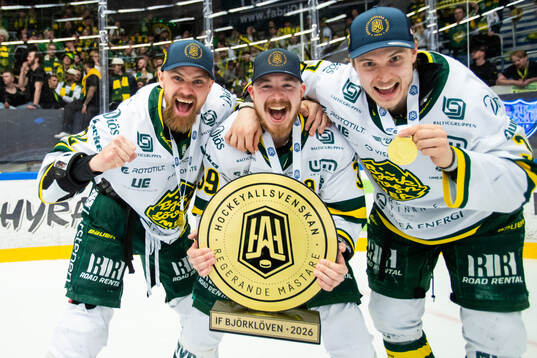 Björklövens Daniel Brodin, Joel Mustonen och Lenni