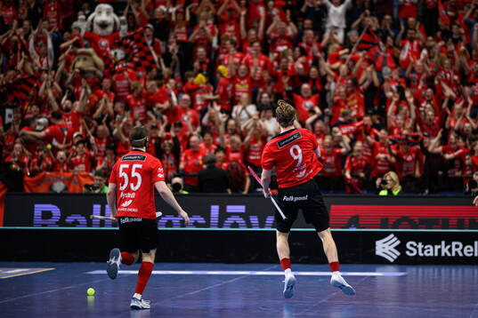 Storvretas Viktor Nystedt och Filip Langer jublar