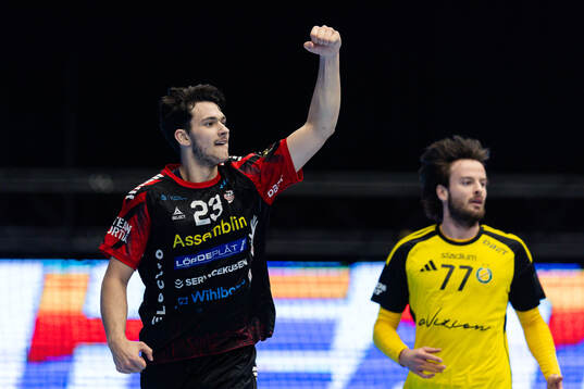 HK Malmös Nikola Roganovic jublar