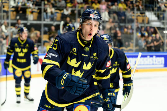 Jack Berglund of Sweden celebrates