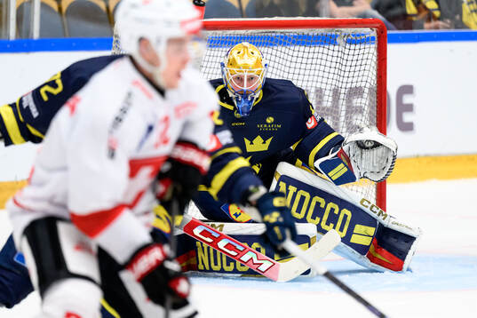 Goaltender Magnus Hellberg of Sweden