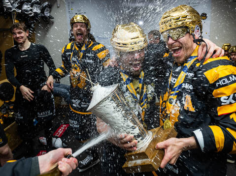 Skellefteås Andreas Johnson och Pär Lindholm jublar i