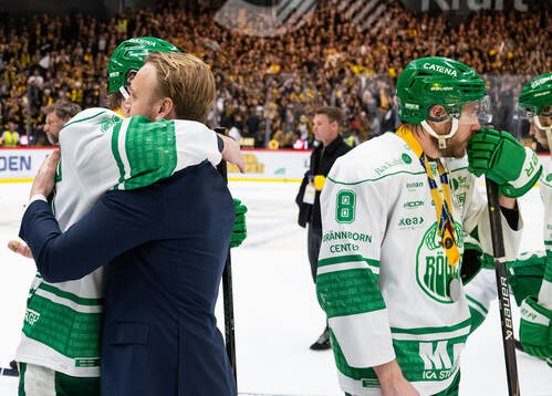 Rögles Fredrik Olofsson och sportchef Hampus Sjöström