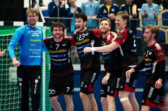 HK Malmös spelare jublar