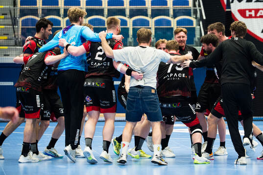 HK Malmös spelare jublar