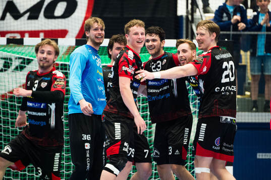 HK Malmös spelare jublar