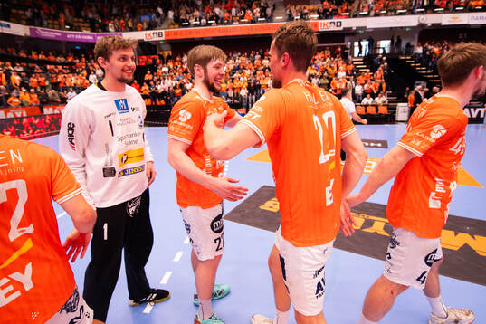 IFK Kristianstads spelare jublar