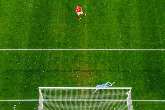 Joachim Soltvedt of Brann scores the 3-3 goal from the