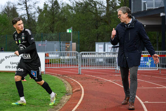 Örebros Erman Hrastovina och tränare Rikard Norling