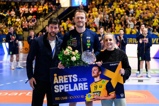 Felix Claar of Sweden is awarded player of the year