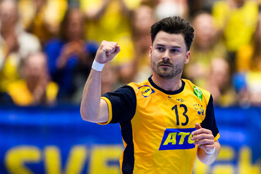 Sebastian Karlsson of Sweden celebrates