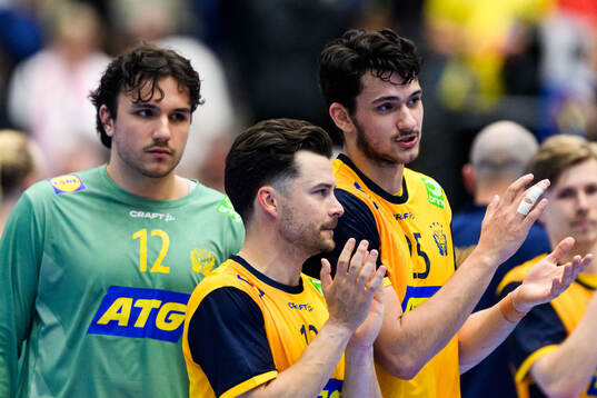 Goalkeeper Marko Roganovic, Sebastian Karlsson and Nikola