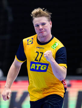 Axel Månsson of Sweden celebrates