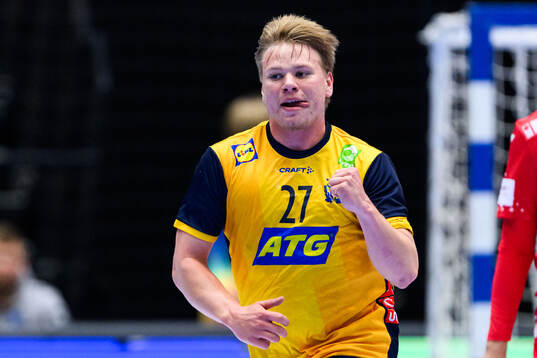 Axel Månsson of Sweden celebrates