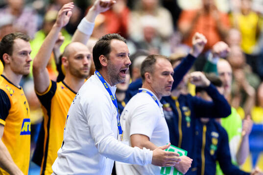 Assistant coach Patrik Fahlgren of Sweden