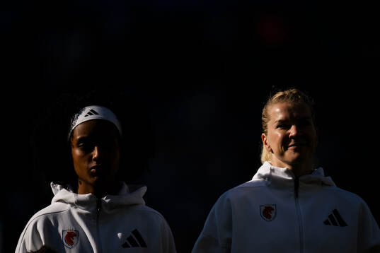 Lily Yohannes and Ada Hegerberg of Lyon