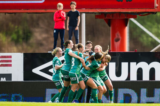 Julie Haugaard Andersen of Klepp celebrates