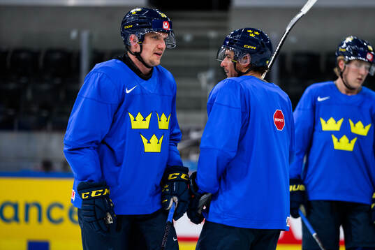 Jakob Silfverberg and André Petersson of Sweden at a