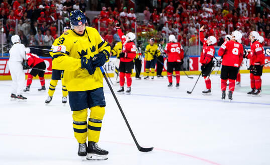 Jakob Silfverberg of Sweden looks dejected