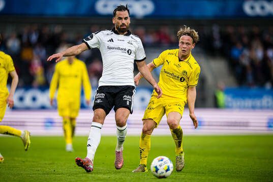 Dino Islamovic of Rosenborg and Sondre Auklend of