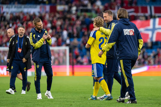 Assistant coach Sebastian Larsson, Sebastian Nanasi and